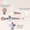 Baby Pacifier Chain Elephant Wooden Clip Geometric Crochet