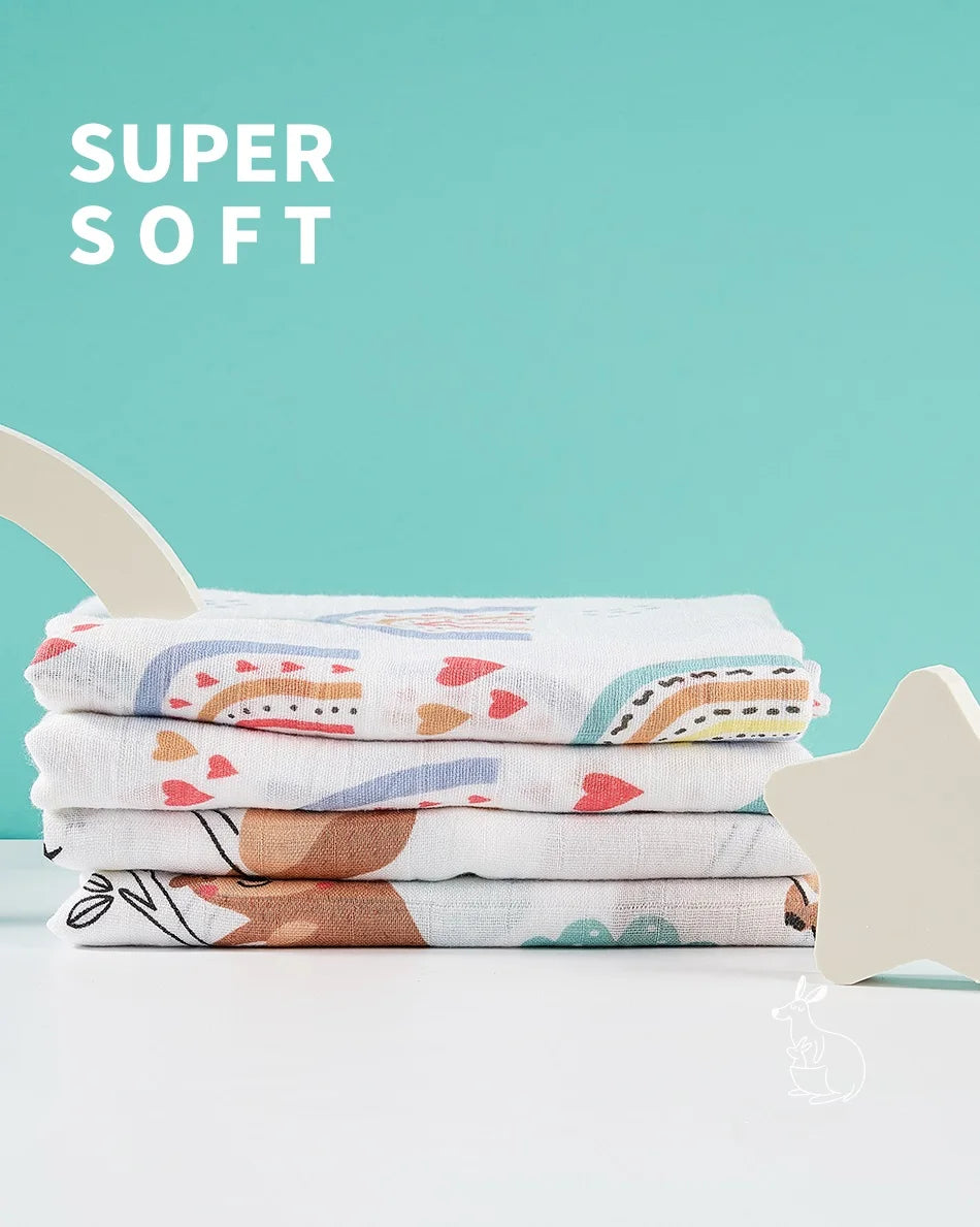 Happyflute New Promotion Soft Muslin Bamboo Cotton Baby