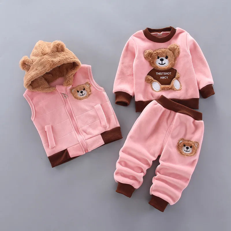 Baby Boys And Girls Clothing Set Tricken Fleece Children
