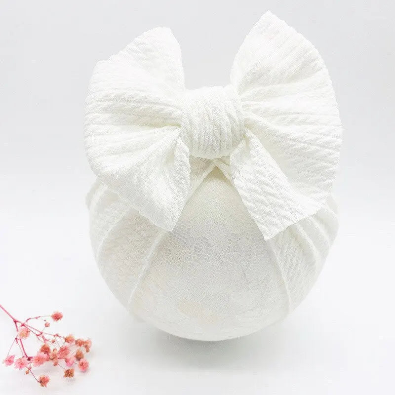 Cute Baby Turban Hat Double Layer Big Bowknot Newborn