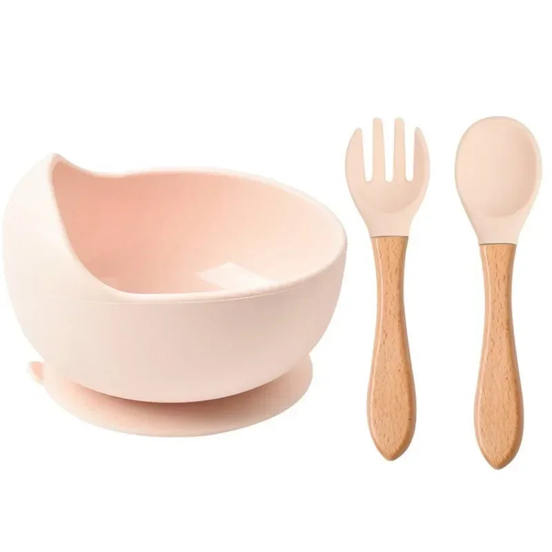 Silicone Baby Feeding Bowl Tableware for Kids Waterproof