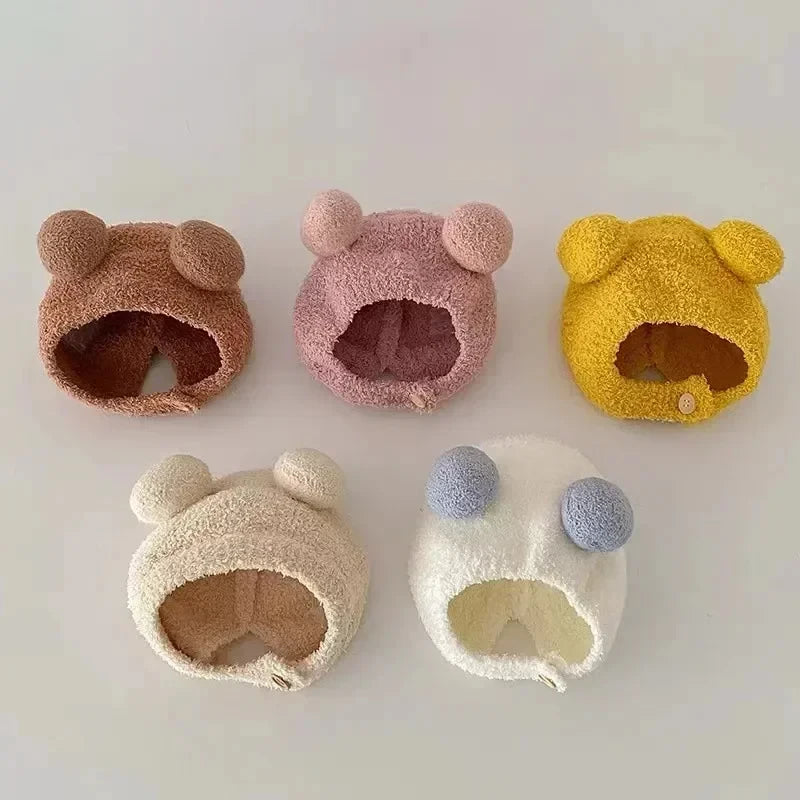 Infant Hat Baby Beanie Girl Boy Hat Fleece Wool Hemming Caps