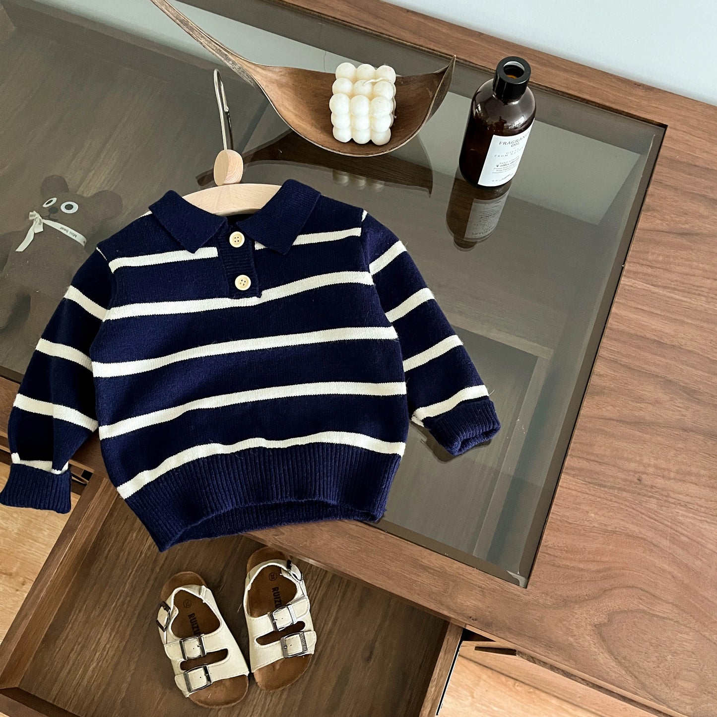 Spring And Autumn Newborn Baby Girls Baby Striped