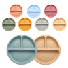 Baby Silicone Dining Plate Kids Feeding Plate Sucker Bowl