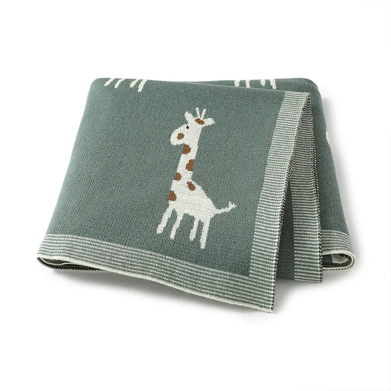 Newborn Baby Blankets Super Soft Knitted Infant Kids Boys