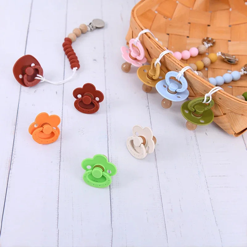 Baby Pacifier Silicone Baby Pacifiers Bibs Pacifier Solid Nipple