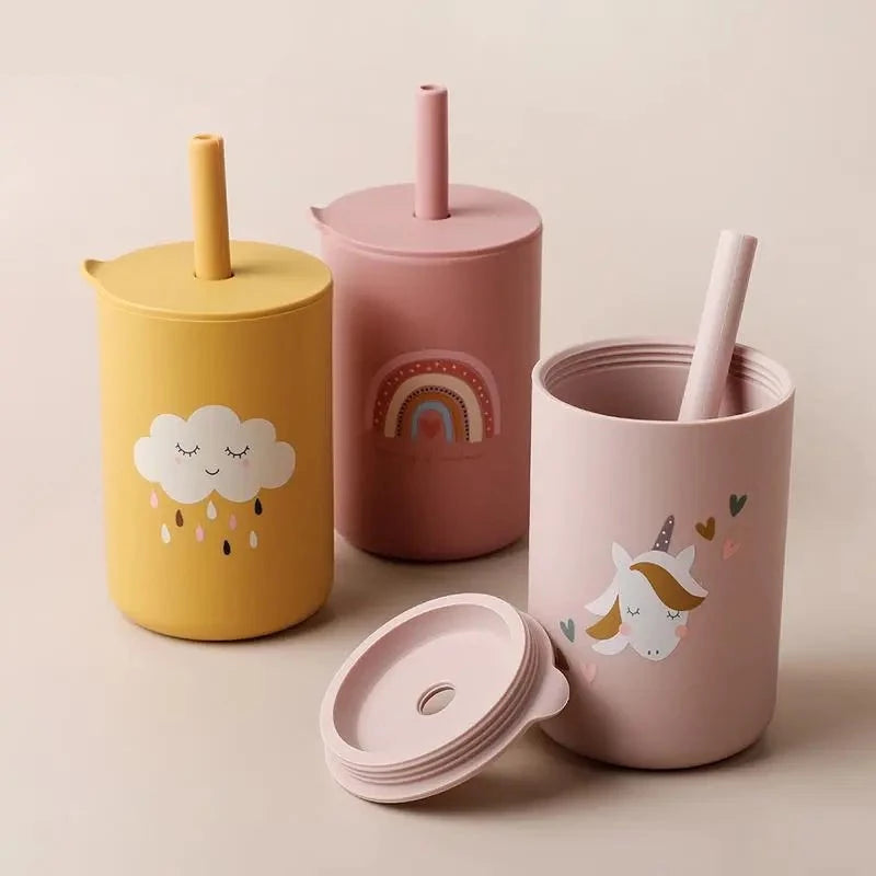 150ML Baby Feeding Drinkware Straw Cup Baby Learning