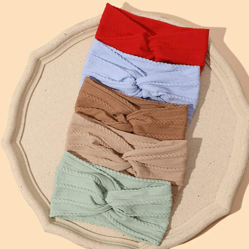 Twisted Knotted Baby Headband Cute Elastic Solid Girl