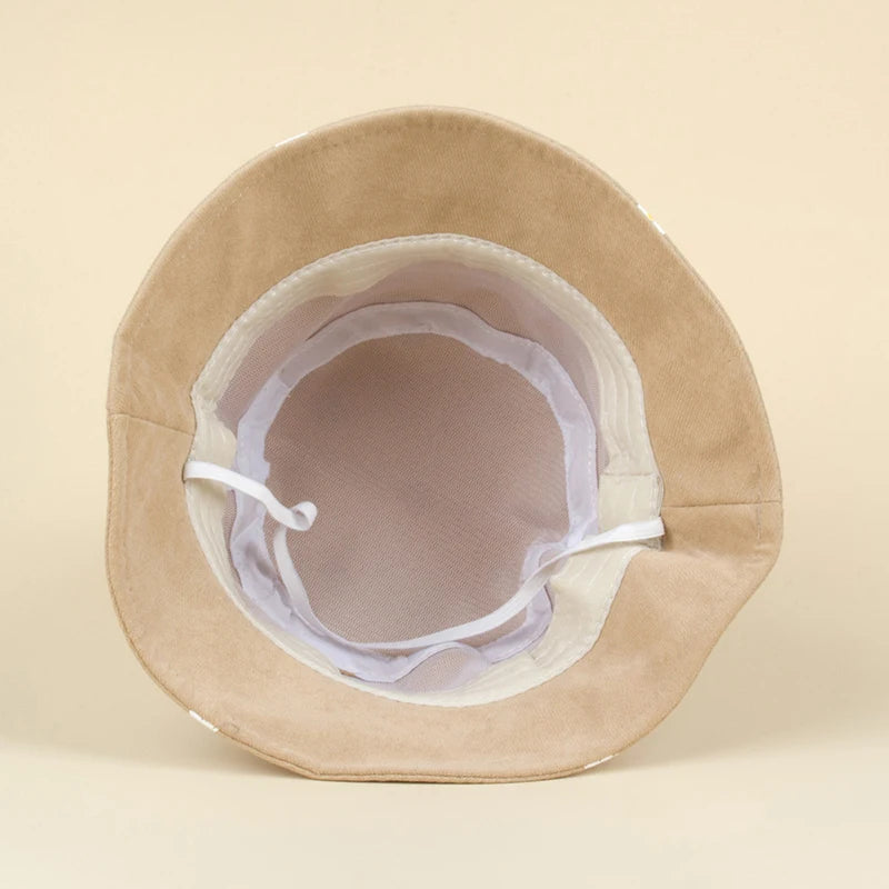 Summer Wide Brim Daisy Pattern Kids Bucket Hat