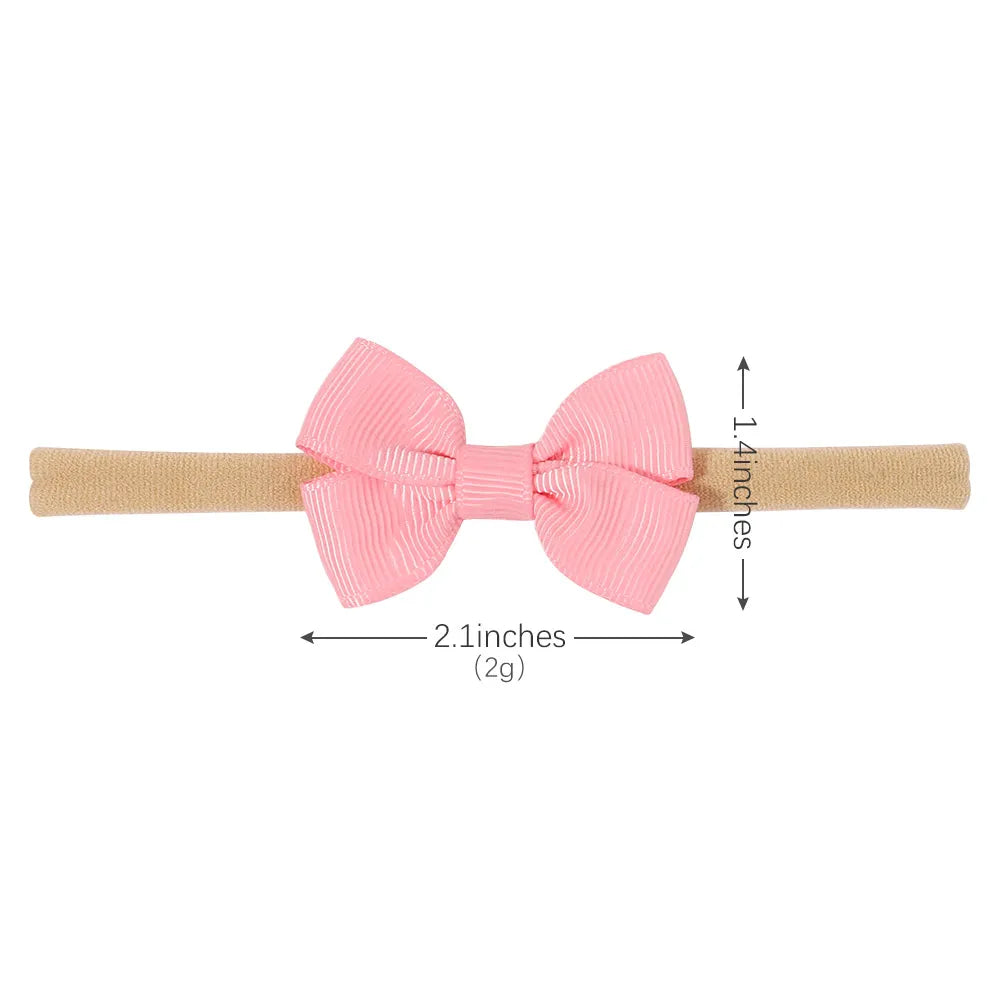 Bow Headband for Baby Girl Ribbon Elastic Nylon Hairband