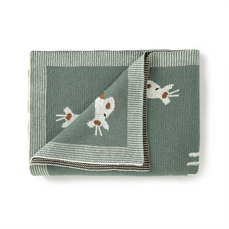 Newborn Baby Blankets Super Soft Knitted Infant Kids Boys