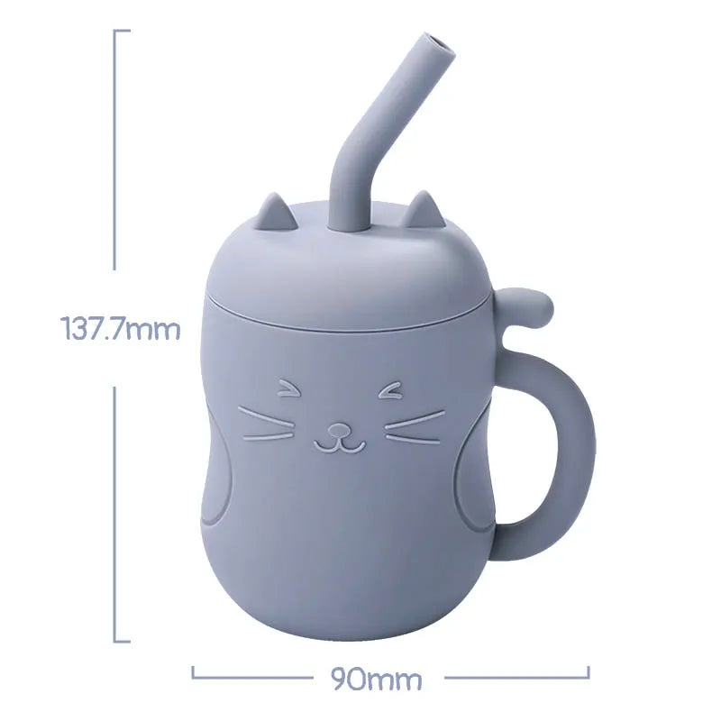 150ML Silicone Baby Feeding Straw Cup Kid Learning Feeding