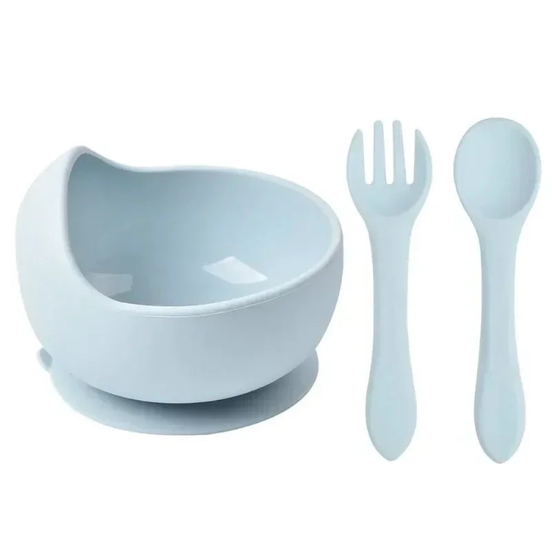 Silicone Baby Feeding Bowl Tableware for Kids Waterproof