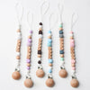 Personalized Name Baby Pacifier Clips Silicone Beads