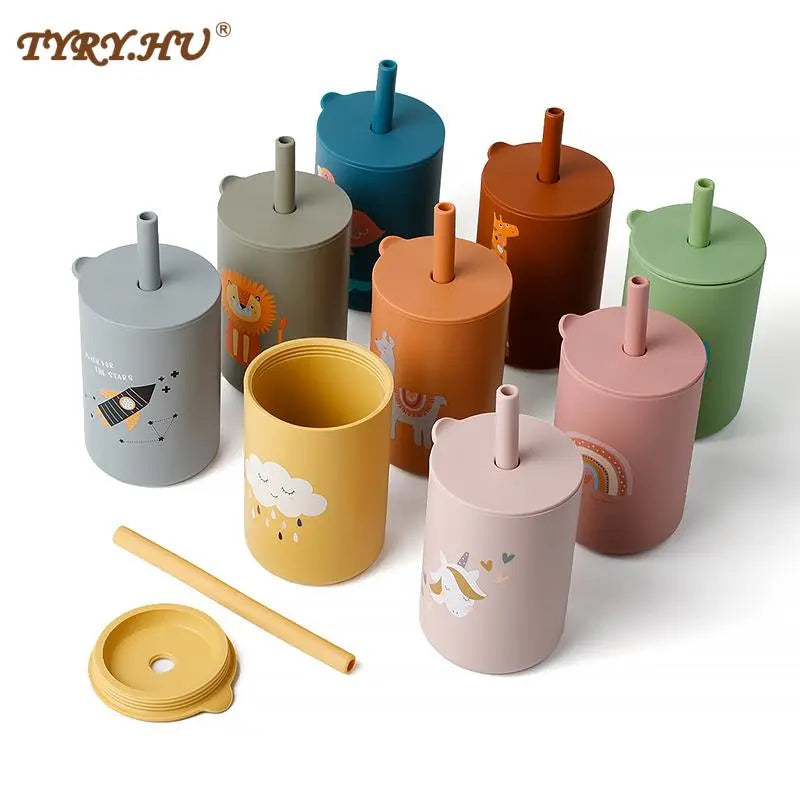 150ML Baby Feeding Drinkware Straw Cup Baby Learning