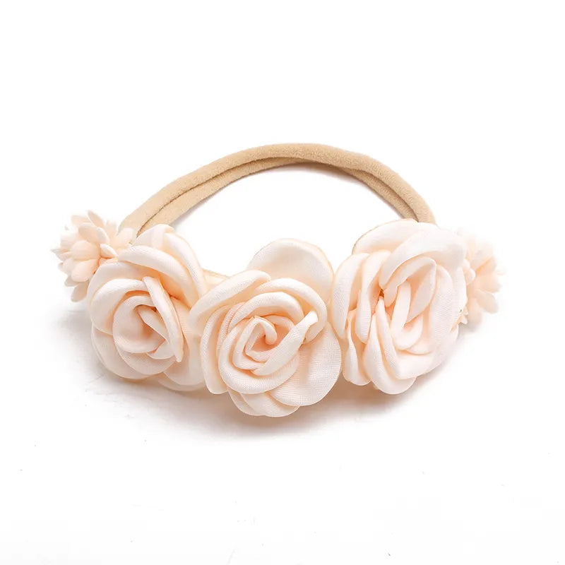 3pcs/set Baby Girl Headband Newborn Elastic Flower