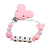 Mouse Silicone Beads Personalized Name Baby Pacifier