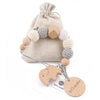 Baby Pacifier Chain Elephant Wooden Clip Geometric Crochet