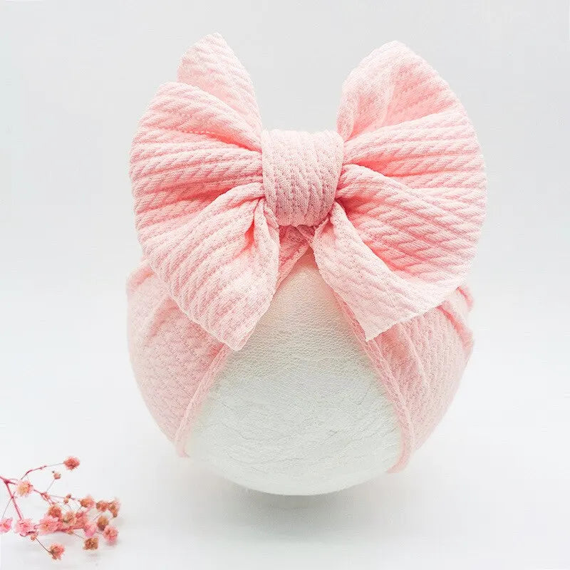 Cute Baby Turban Hat Double Layer Big Bowknot Newborn