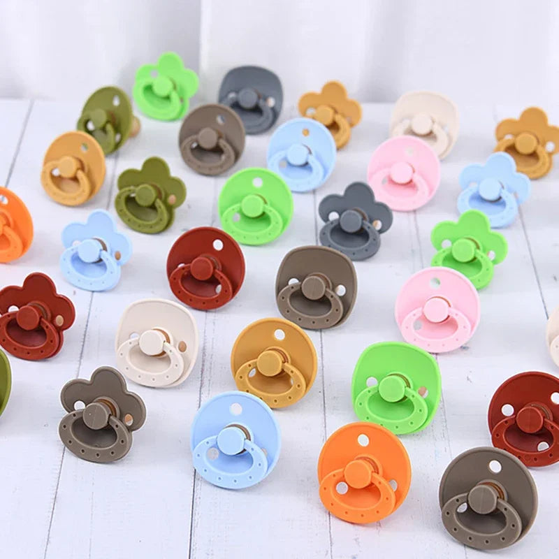 Baby Pacifier Silicone Baby Pacifiers Bibs Pacifier Solid Nipple